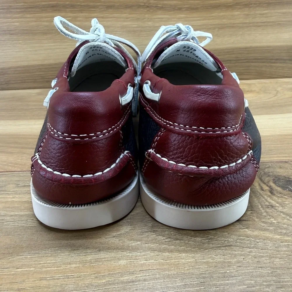 Brooks Brothers Boat Loafers Womens 9 M American Patriotic Navy Red White 5229